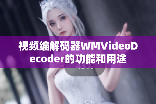 视频编解码器WMVideoDecoder的功能和用途
